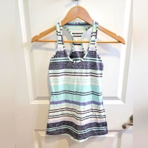 Lululemon blue striped racerback tank xs